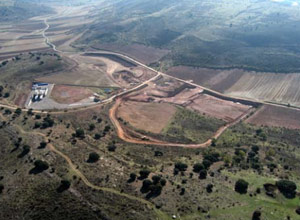 Vista aérea de la planta de reciclaje